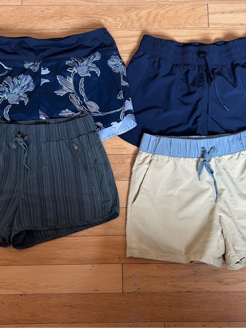 A Casual Drawstring Shorts - Navy, Black, Khaki